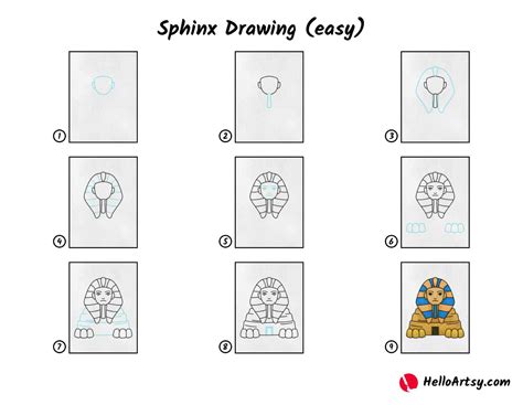 Sphinx Drawing (easy) - HelloArtsy