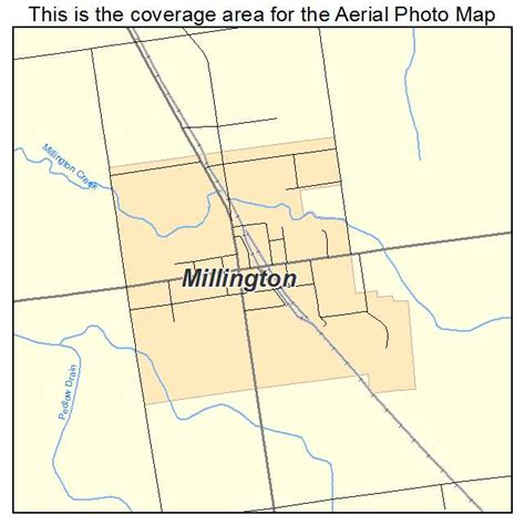 Aerial Photography Map of Millington, MI Michigan