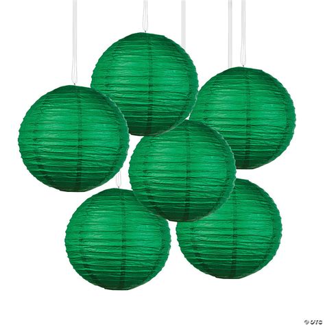 Green Hanging Paper Lanterns | Oriental Trading