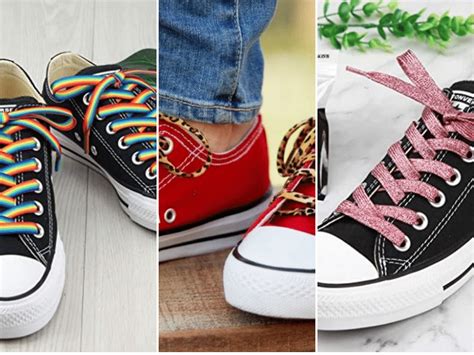 10 Shoelace Styles for Converse in Bright Colors and Patterns.