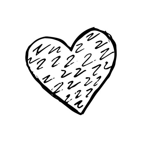 Sketch Scribble Heart. Hand drawn Pencil Scribble Hearts. Vector ...