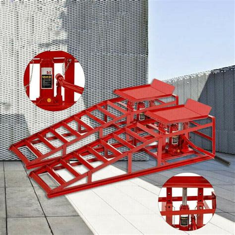 EASYG 2 Pack 10000lbs Capacity Low Profile Car Lift Service Ramps Truck Trailer Garage ...