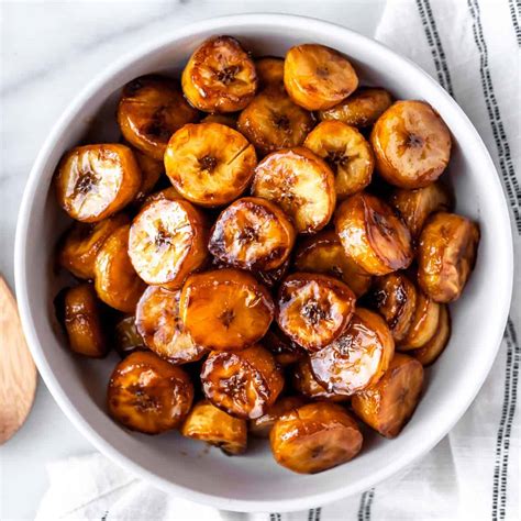 Sticky Sweet Fried Plantains - Delicious Little Bites