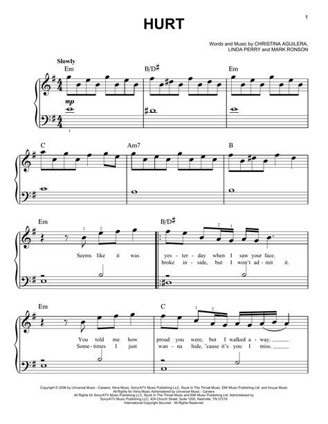 Hurt | Sheet Music Direct