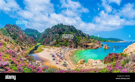 Landscape of Costa Paradiso with Spiaggia di Li Cossi, Sardinia Stock ...