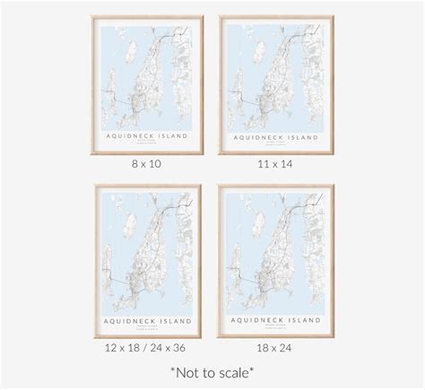 Aquidneck Island Map Print, Aquidneck Island Poster, Aquidneck Island Gift, Rhode Island Map ...