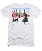 Grandma Moses Style Christmas Tree Scene Painting by E Gibbons - Pixels