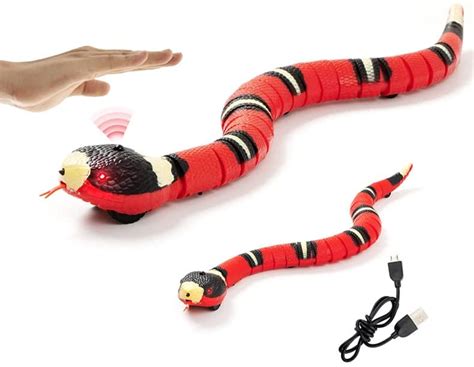 Electric Snake Cat Toy, Remote Control Snake Realistic Smart Sensing ...