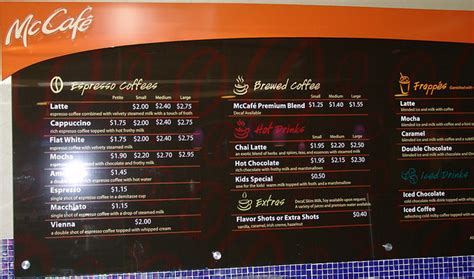 McCafe menu | Flickr - Photo Sharing!