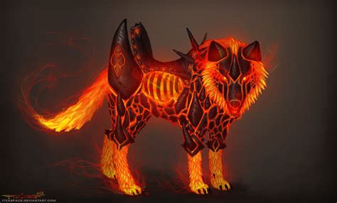 ArtStation - Fire wolf concept