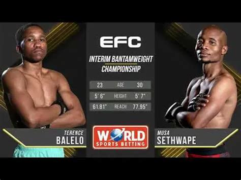 Terence Balelo v Musa Sethwape | Interim Bantamweight Championship | Highlights | EFC | SuperSport