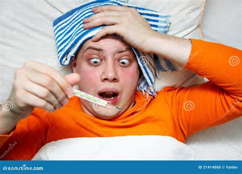 Fever stock photo. Image of medicine, pillow, cold, nose - 21414860