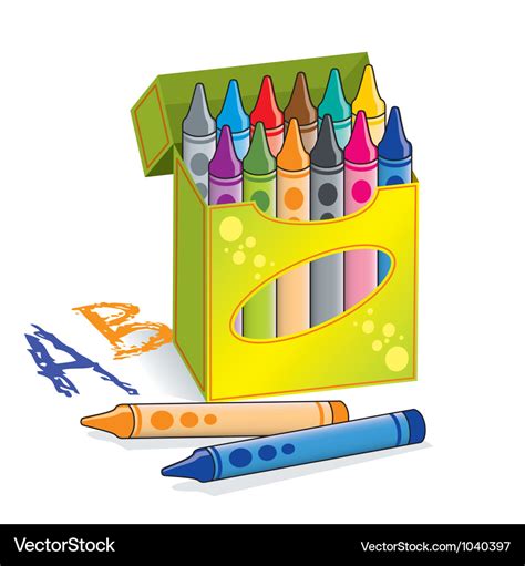 Crayons Royalty Free Vector Image - VectorStock