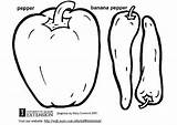 Printable Coloring Bell Peppers Pages sketch template