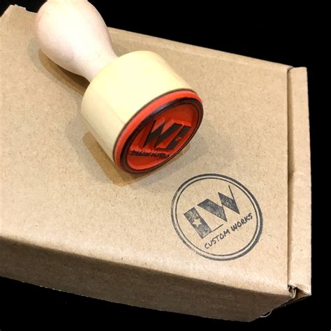 Rubber Ink Stamp with wooden handle – LW CUSTOM WORKS