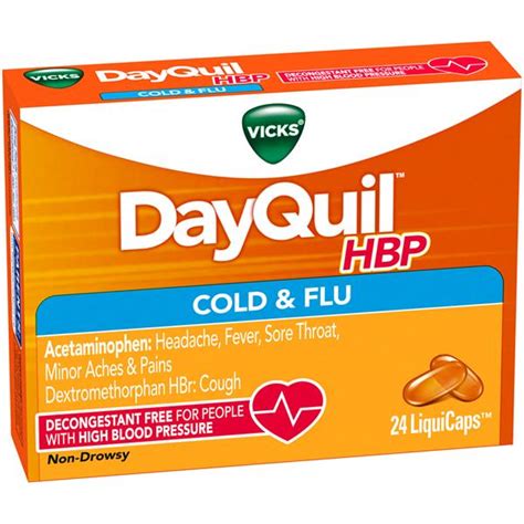 Vicks DayQuil HBP Non-Drowsy Cold & Flu LiquiCaps | Hy-Vee Aisles Online Grocery Shopping