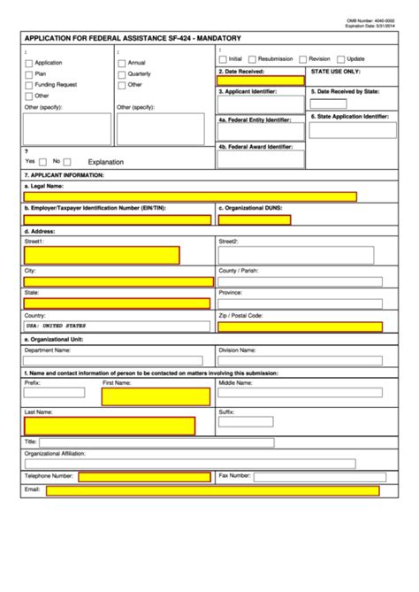 Top 9 Sf-424 Form Templates free to download in PDF format