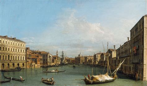 Canaletto, The Grand Canal looking south from Ca’ Foscari to the Carità, c.1726-27. Royal ...