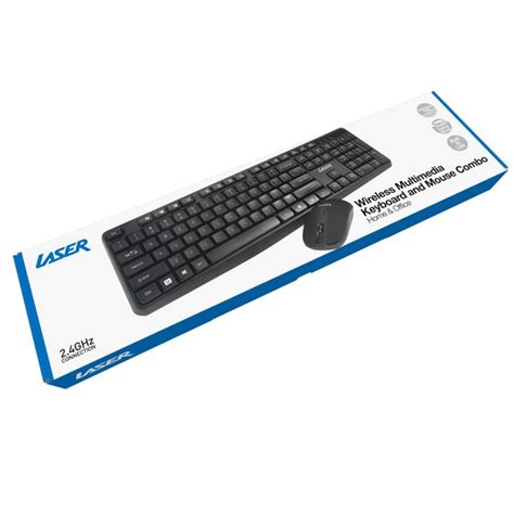 Laser Wireless Multimedia Keyboard and Mouse Combo - Keyboards and mice