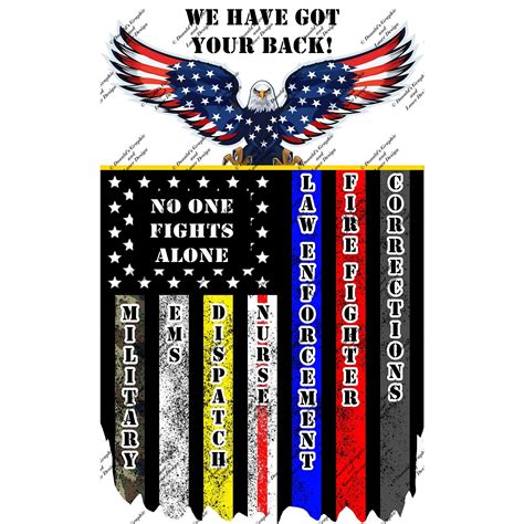 First Responder Vertical Flag with Eagle Sticker Decal Label Tag Remember, Gifts | Digital ...