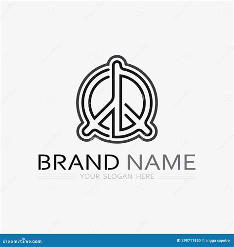 Peace Logo and Design Vector Illustration Concept Design Stock ...