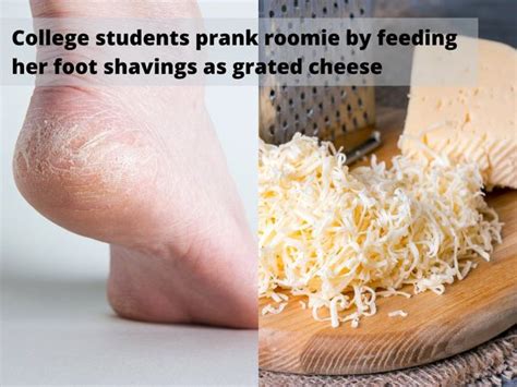 Students mix foot shavings with grated cheese | College students prank ...