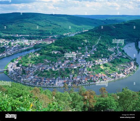 France, Champagne, Val de la Meuse, Montherme, panoramic view of the ...