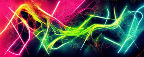 illustration of gaming background abstract, cyberpunk style of gamer wallpaper, neon glow light ...