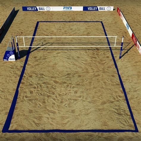 Beach volleyball court low poly #volleyball, #Beach, #poly, #court ...