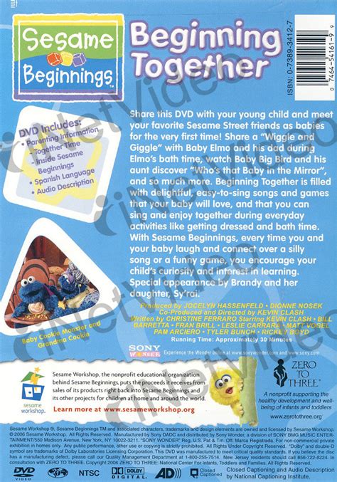 Beginning Together - (Sesame Beginnings) on DVD Movie