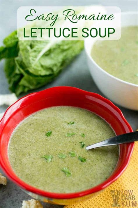 Easy Romaine Lettuce Soup Recipe - Dairy Free - Low Carb Yum