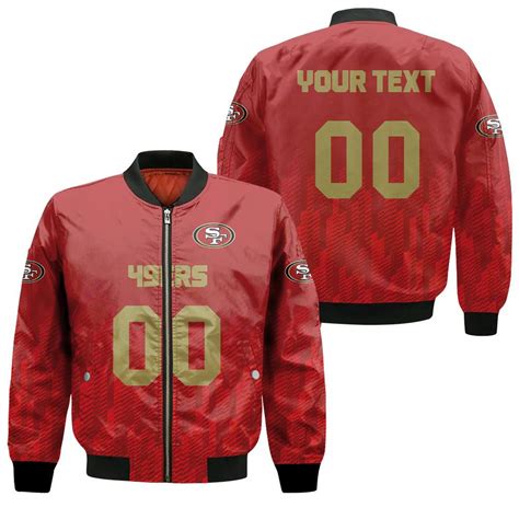 San Francisco 49ers Bomber Jacket 3D Printed Team Logo Custom Text And ...