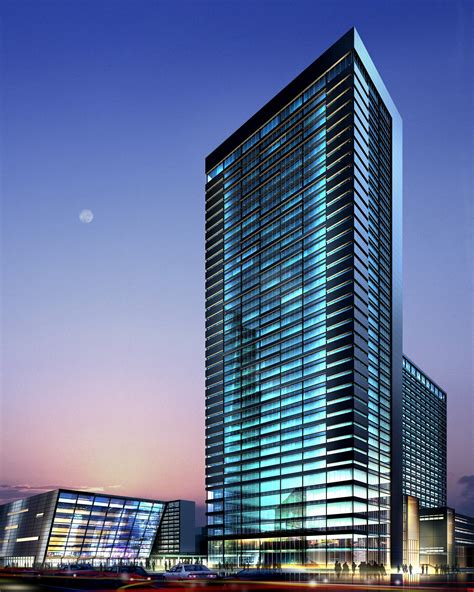 Tall Building with Glass Exterior in Town 3D Model MAX | CGTrader.com