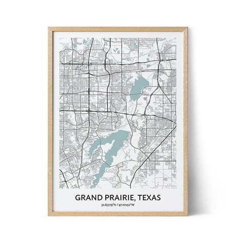 Grand Prairie Map Poster - Your City Map Art - Positive Prints