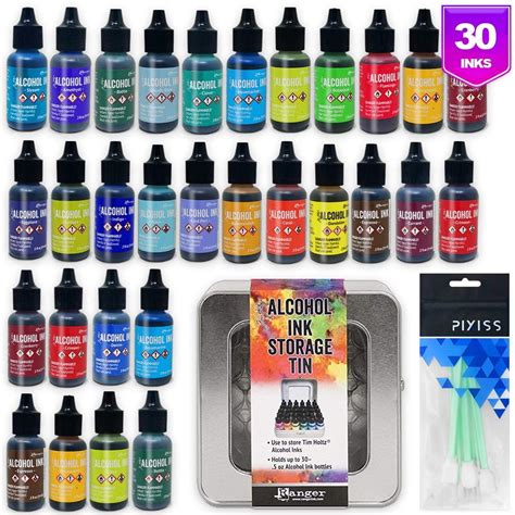 Amazon.com: Ranger Alcohol Inks Set (30 Pack), Tim Holtz Alcohol Ink ...