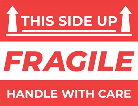 Printable Fragile This Side Up Sign