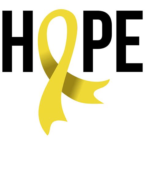 Hope Gold Ribbon Childhood Cancer Awareness Digital Art by The French ...