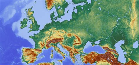 Topographic map of Europe | Imaginary maps, Europe map, Map