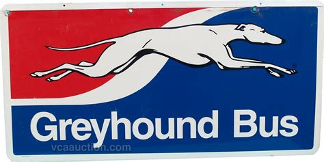 Greyhound Bus Double Sided Tin Sign - 48" x 24"