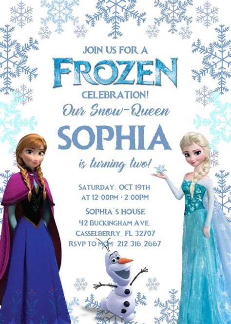 Free Printable Frozen Invitations Templates