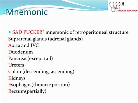 Intraperitoneal And Retroperitoneal Organs