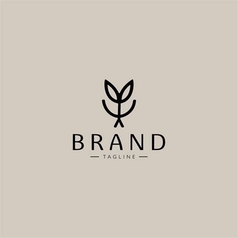 Simple Plant Minimal Logo Design Template 16834459 Vector Art at Vecteezy