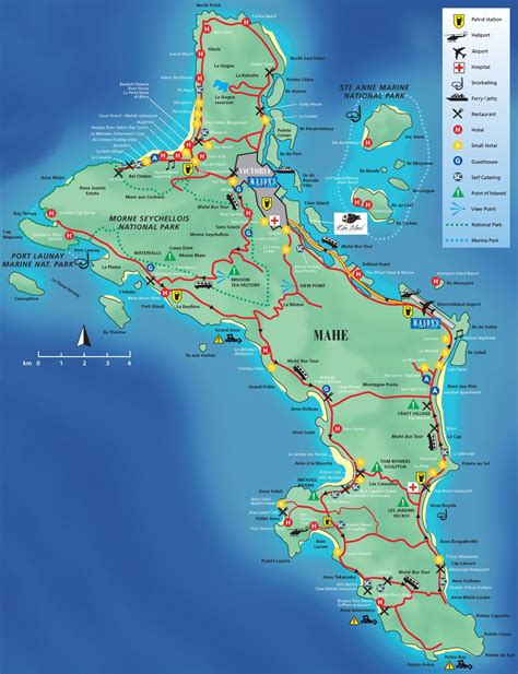 a large map of the island of hawaii with all roads and major cities on it