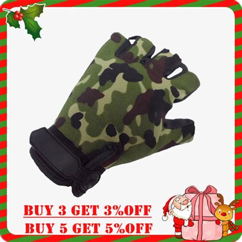 Surwish Outdoor Tactical Gloves Cycling Half Finger Military Gloves for Nerf Training Games ...