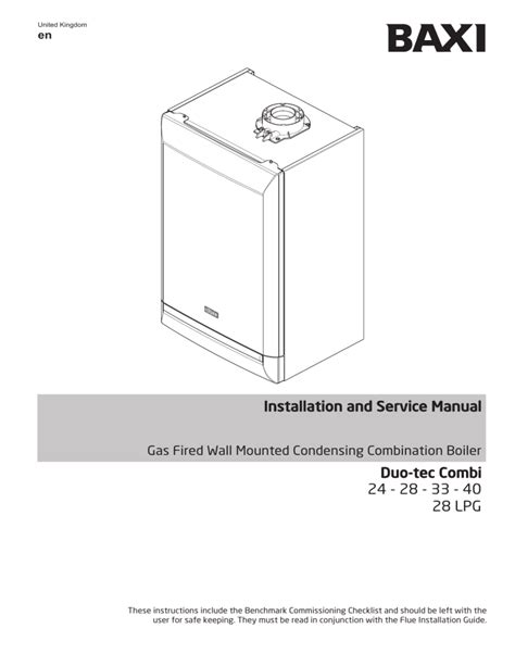 Baxi Duo-Tec Installation and Service Manual