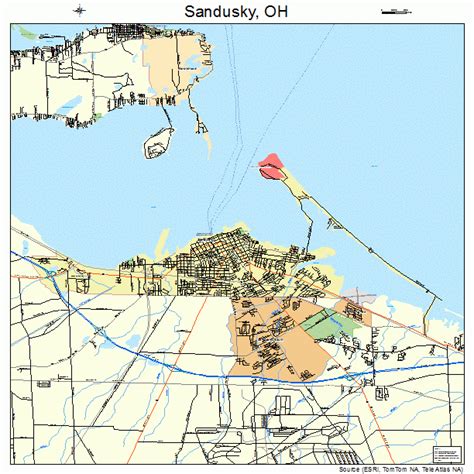 Sandusky Ohio Street Map 3970380