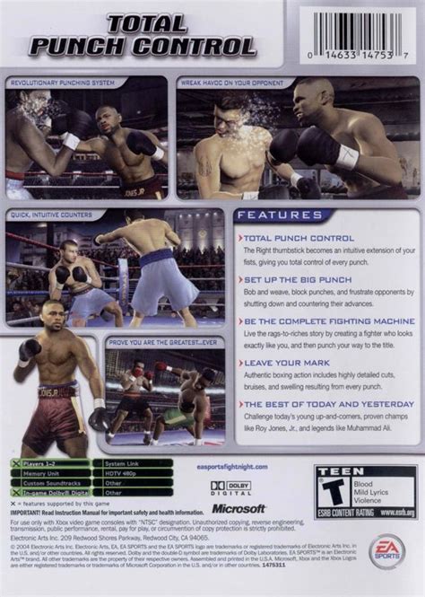 Fight Night 2004 cover or packaging material - MobyGames