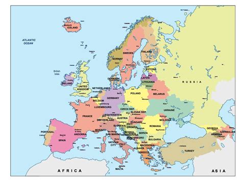 europe presentation map | Vector World Maps