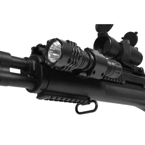 TSD M14 RIS Spring Sniper Rifle w/ Red Dot Scope & Flashlight - BLACK | Airsoft Megastore