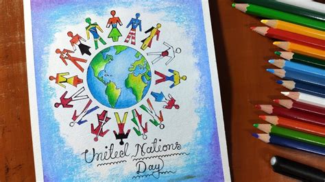 United Nations Day Drawing/United Nations Day Poster/Poster on United ...